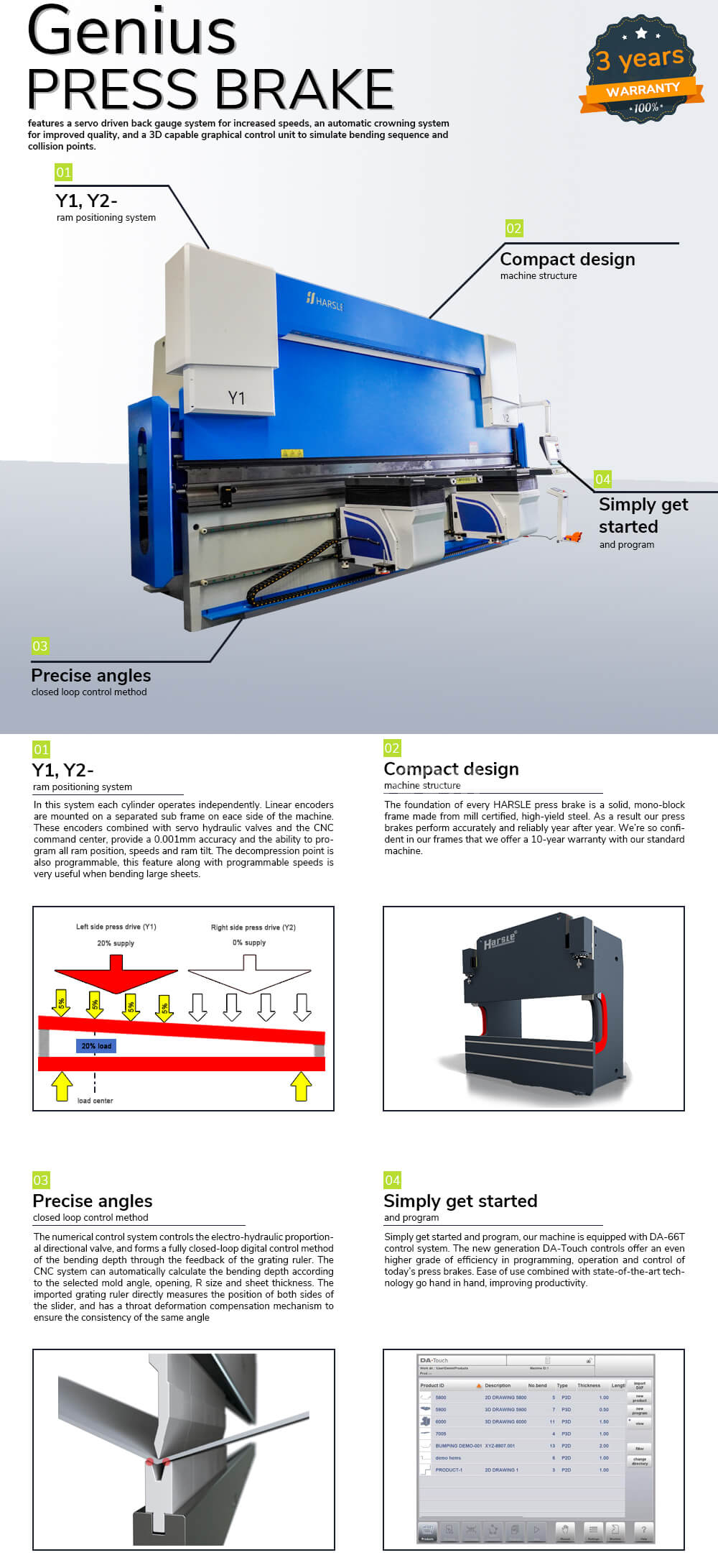 Genius CNC ፕሬስ ብሬክ 