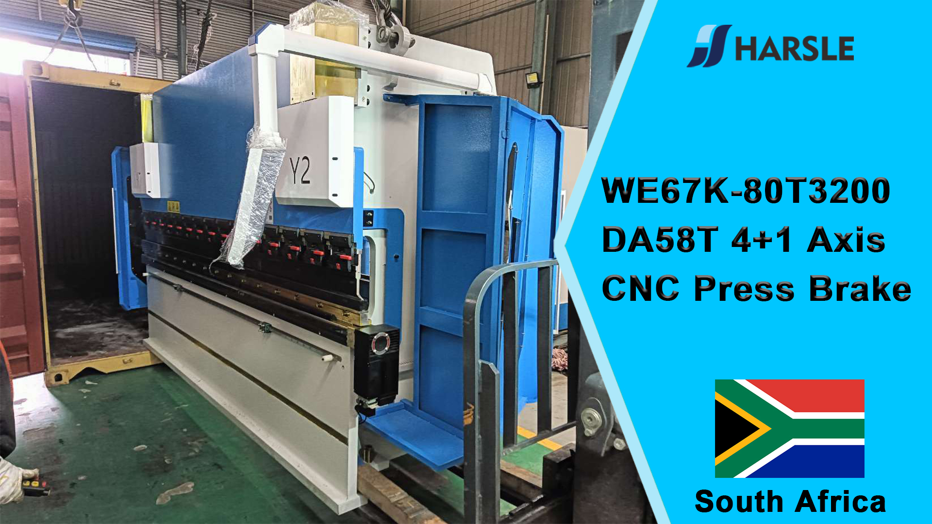 ደቡብ አፍሪካ-WE67K-80T3200 DA58T 4+1 Axis CNC የማተሚያ ብሬክ