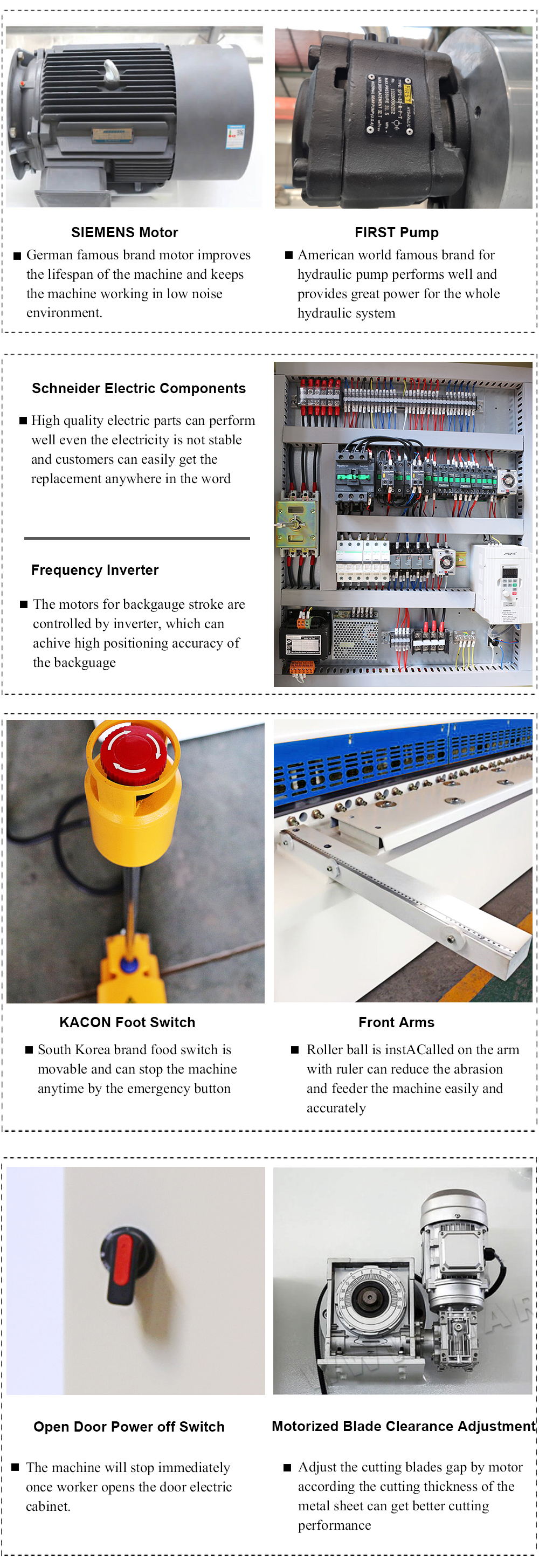 የ CNC ሃይድሮሊክ ጊሎቲን ማጭድ