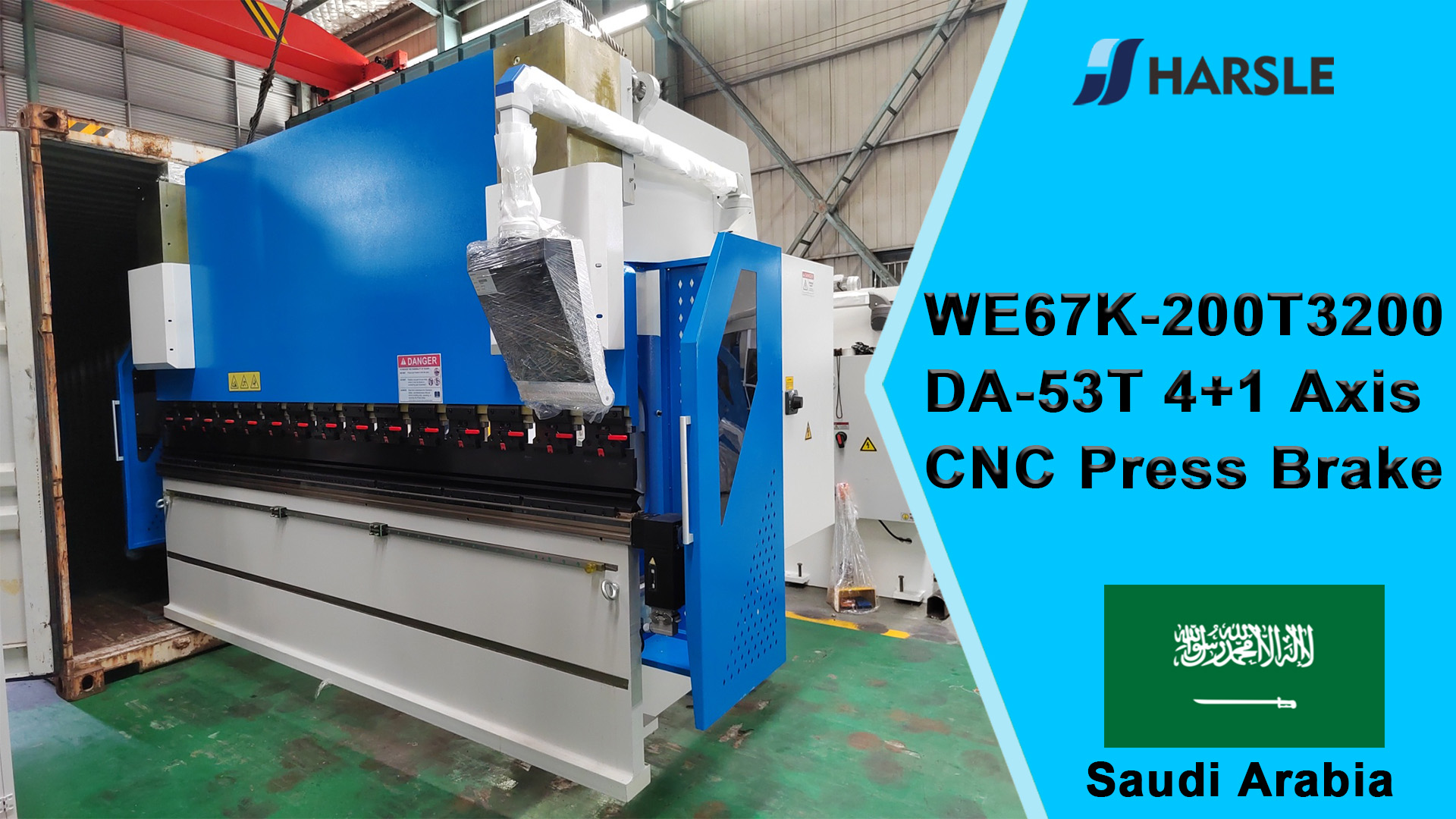 ሳውዲ አረቢያ-WE67K-200T3200 DA-53T 4+1 Axis CNC Press Brake