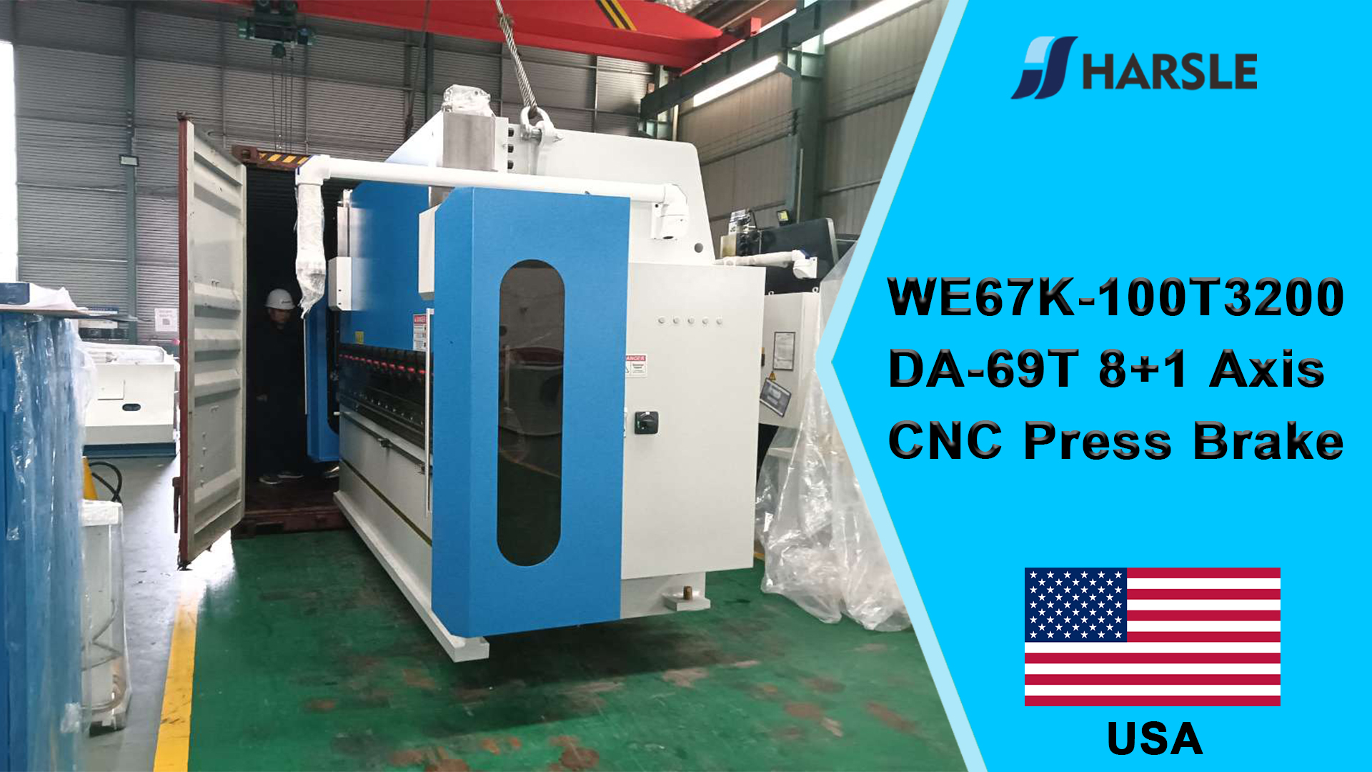 USA-WE67K-100T3200 DA-69T 8+1 Axis CNC Press Brake